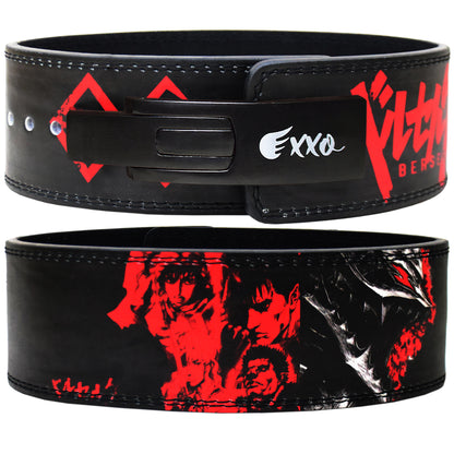 Anime Weight Lifting Belt with Berserk Guts Sacrifice Symbol Heavy Duty Leather for Gym Strength Training, Weightlifting, and Powerlifting, Adjustable (Basic Buckle)
