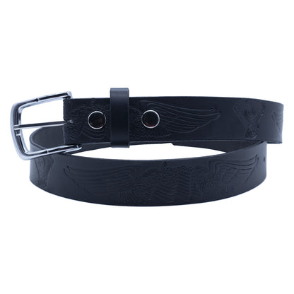 Set of 3 – 2 Wallets + 1 Genuine Leather Belt – Biker Gift Set