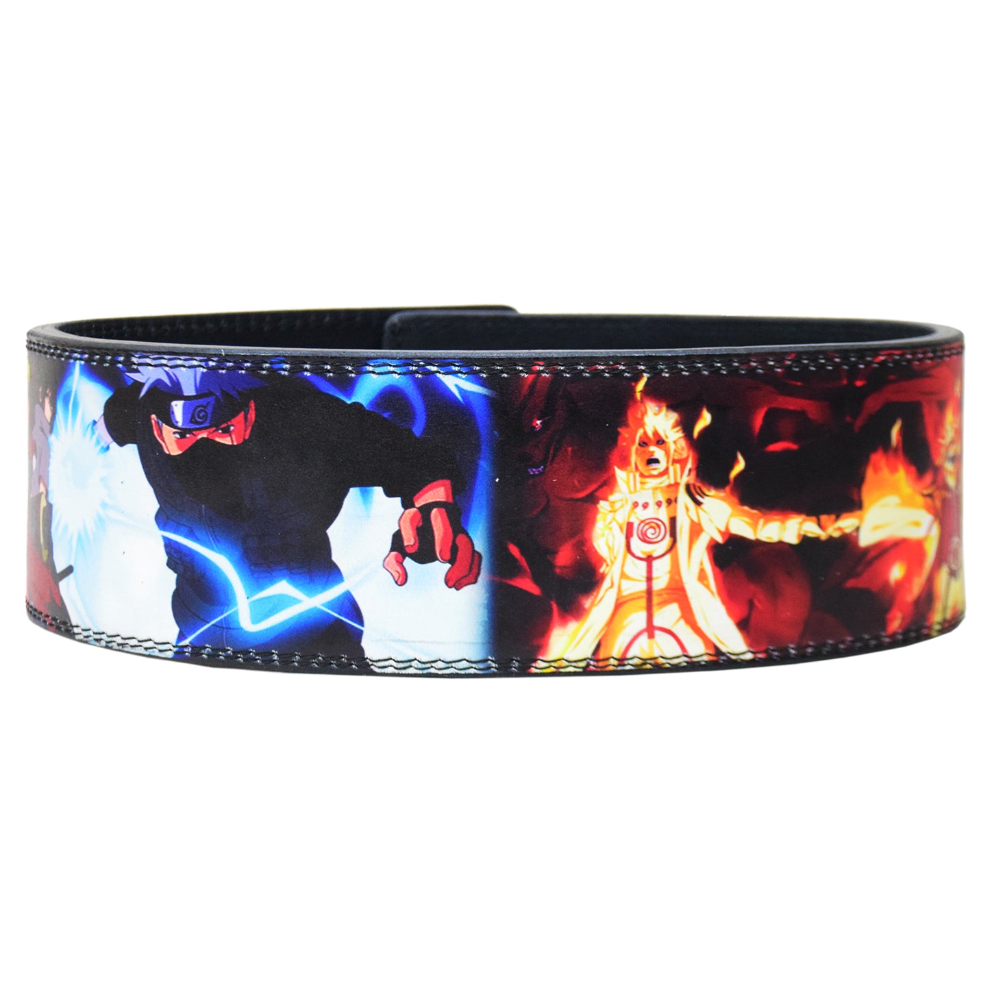 Anime Weight Lifting Belt with Naruto theme Heavy Duty Leather for Gym Strength Training, Weightlifting, and Powerlifting, Adjustable