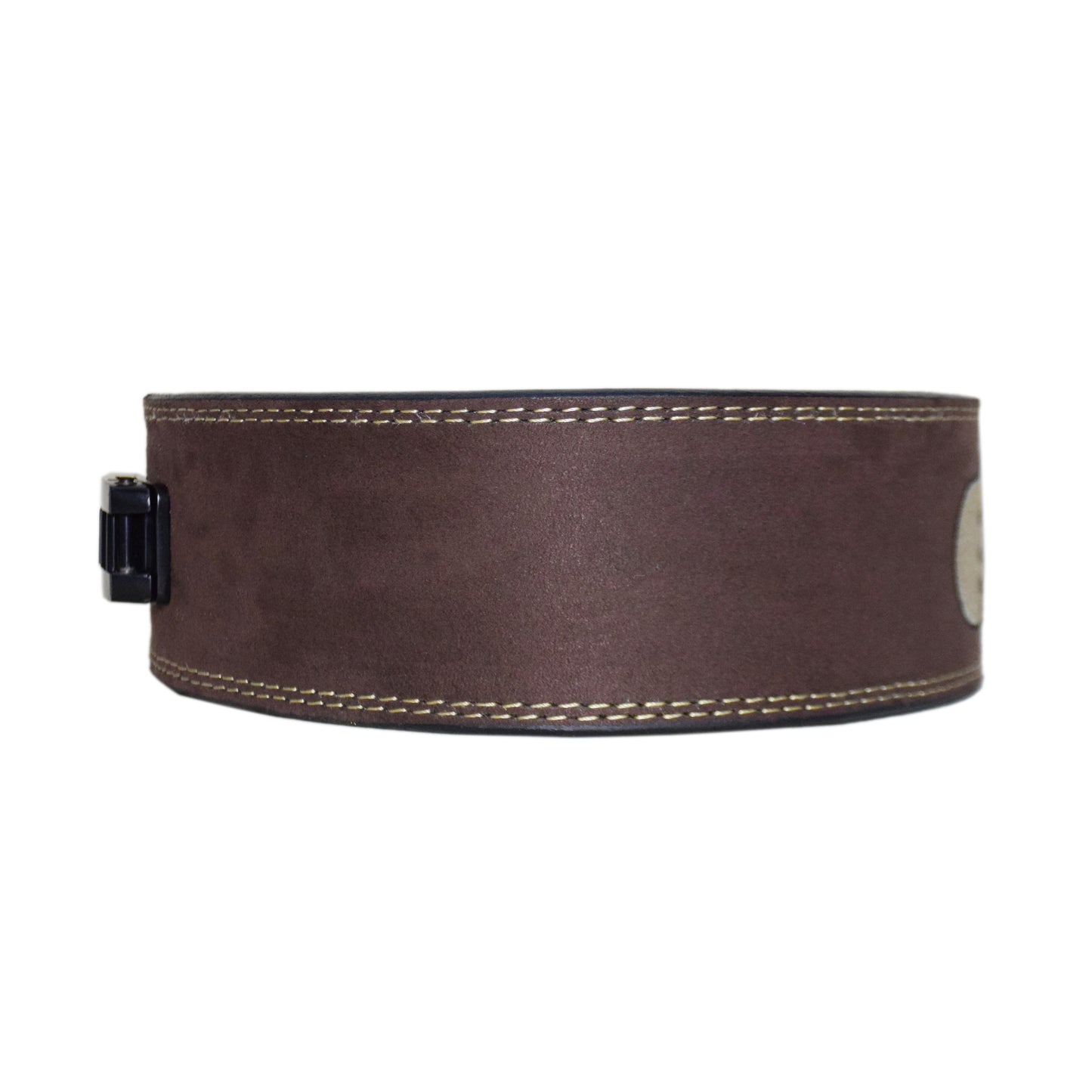 Exxo Weightlifting Lever Belt Made of Genuine Cow Leather 10mm Thick Heavy duty Belt with Outside Teeth Buckle for Men & Women Lower Back Support for Gym Workouts Deadlifts Squats Powerlifting (Black (D.Brown))