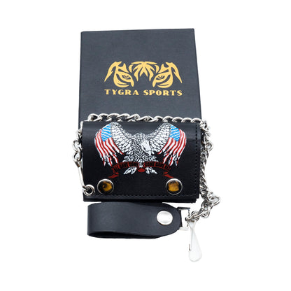 Set of 3 – 2 Wallets + 1 Genuine Leather Belt – Biker Gift Set