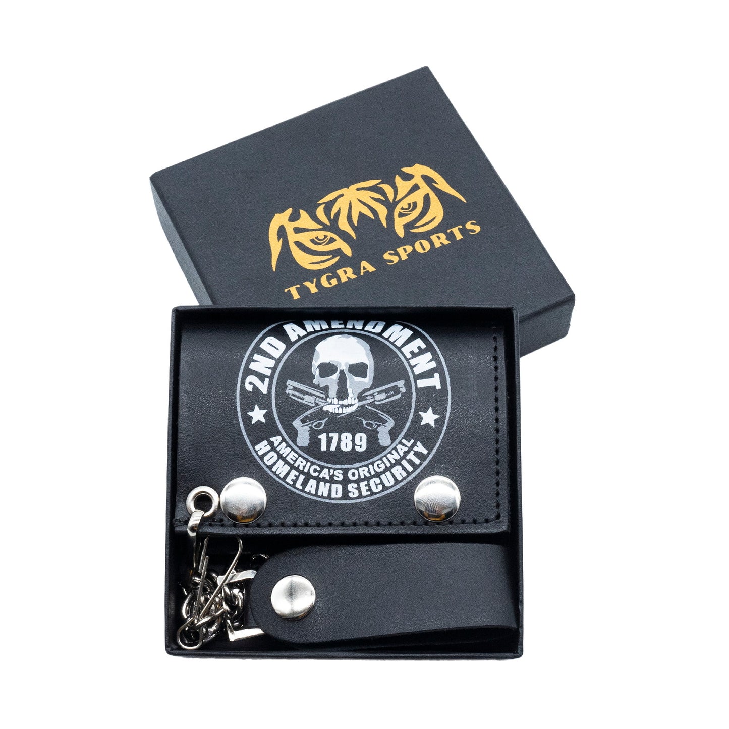 Set of 3 – 2 Wallets + 1 Genuine Leather Belt – Biker Gift Set