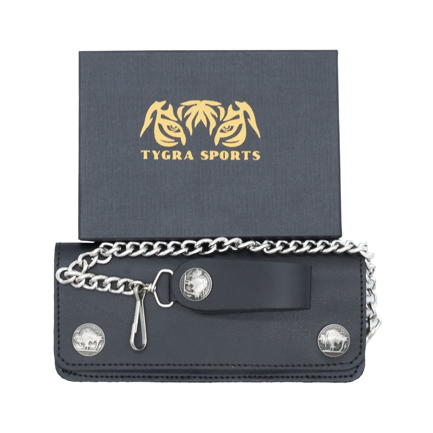 Set of 3 – 2 Wallets + 1 Genuine Leather Belt – Biker Gift Set