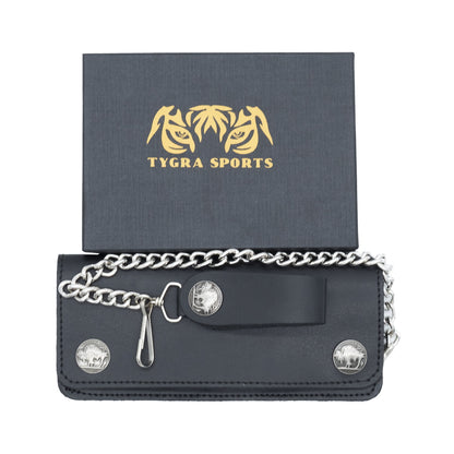 Set of 3 – 2 Wallets + 1 Genuine Leather Belt – Biker Gift Set