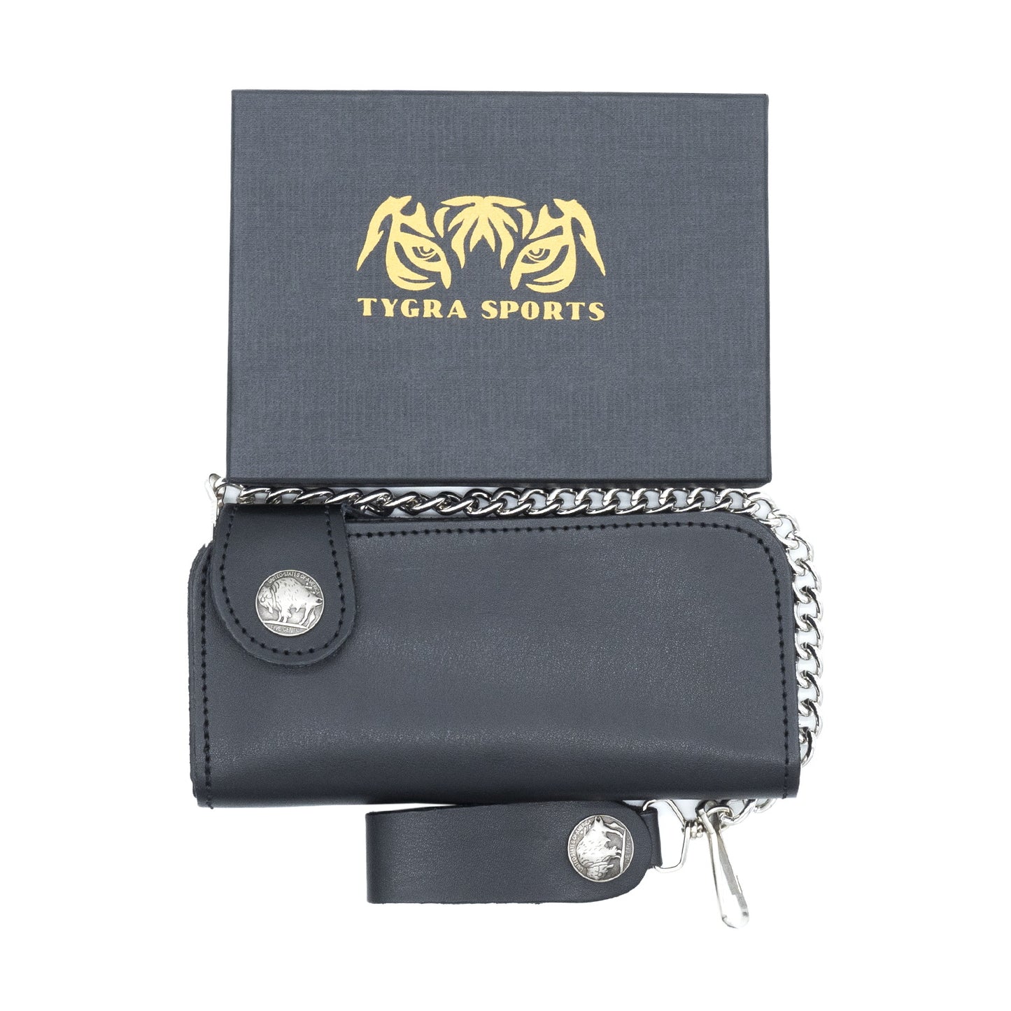 Set of 3 – 2 Wallets + 1 Genuine Leather Belt – Biker Gift Set