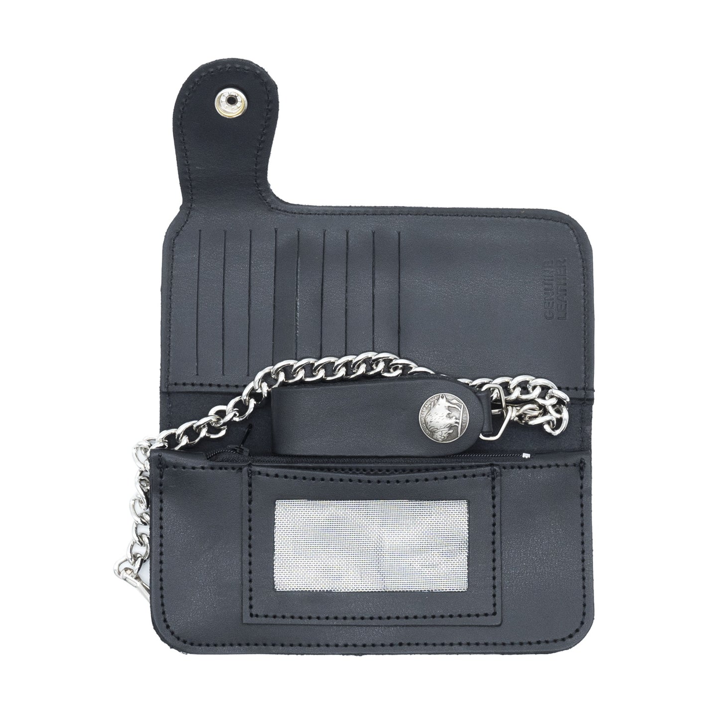 Set of 3 – 2 Wallets + 1 Genuine Leather Belt – Biker Gift Set