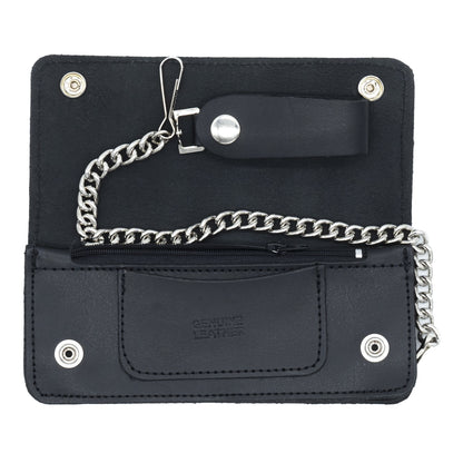 Set of 3 – 2 Wallets + 1 Genuine Leather Belt – Biker Gift Set