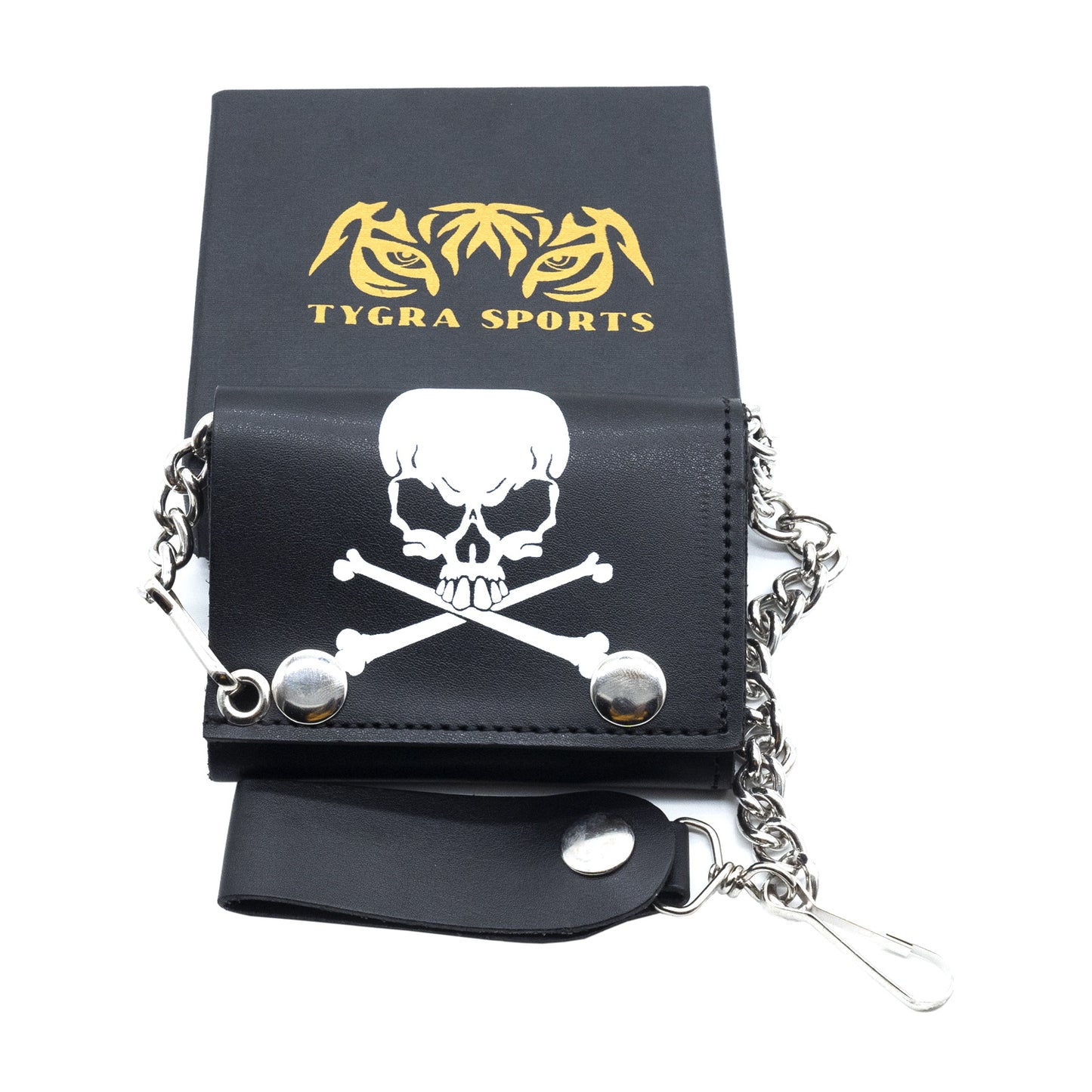 Set of 3 – 2 Wallets + 1 Genuine Leather Belt – Biker Gift Set