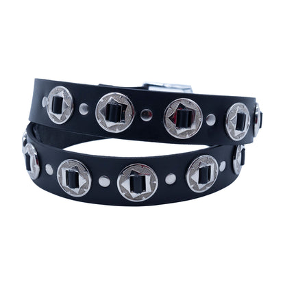 Set of 3 – 2 Wallets + 1 Genuine Leather Belt – Biker Gift Set