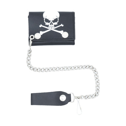 Set of 3 – 2 Wallets + 1 Genuine Leather Belt – Biker Gift Set