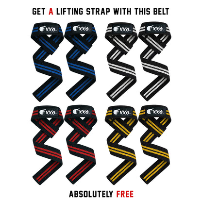 Exxo Weightlifting Lever Belt Made of Genuine Cow Leather 10mm Thick Heavy duty Belt for Men & Women Lower Back Support for Gym Workouts Deadlifts Squats Powerlifting